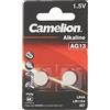 Camelion 12050213 cellule senza mercurio Bottone alcaline AG13/LR44/357, 1,5 V, 2 pezzi)