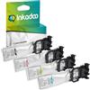 Inkadoo Inchiostro compatibile con C13T01C, 4 confezioni multiple per Workforce Pro serie WF-C579R, circa 25.000 pagine, cartucce di ricambio per Epson, inchiostro compatibile