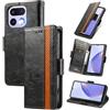 MOJIA Cover per Realme 16 Pro+ / 16 Pro Plus, PU Custodia Antiurto Resistente ai Graffi, Custodia Flip Portafoglio per Telefono con Supporto e Slot per Schede. Nero