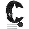 Zerone Smartwatch Cinturino in Gomma Siliconica Morbida per Uomo Cinturino di Ricambio per Bracciale per M1 M2 M4 M5(Nero)