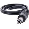 REY Cavo di alimentazione a jack CC 5,5 x 2,1 mm maschio per CCTV con terminali a saldare