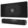 Gnulguxo Tappetino Mouse XXL 700x300x3mm, Nero Tappetino Mouse Gaming Vortice Mousepad Sottomano Scrivania con Base in Gomma Antiscivolo, Mousepad XXL Protezione Scrivania per Computer, PC, Laptop, Model779