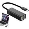 Zunishaone Adattatore Di Rete USB Tipo C Ethernet: Connettore Compatto Durevole, Accesso Cablato 100 Mbps 100 Mbps | Collegare Adattatore In Alluminio Per Laptop, Dispositivi Mobili, Internet In Casa, Sa