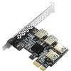 YABOANG Nuovo Riser PCIe da 1 a 4, scheda Riser splitter PCI Express da 4X a 16X, adattatore convertitore PCI-E a 4 USB 3.0 esterno con grande dissipatore, scheda di espansione moltiplicatore PCIE