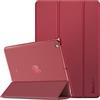 EasyAcc Custodia Compatibile con iPad Air 2, Cover Ultra Sottile in Pelle PU con Funzione di Auto Svegliati/Sonno Compatibile con iPad Air 2 2014 Modello A1566 / A1567(Claretto)