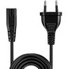 Quonex 1,5 m Cavo di alimentazione EU Plug C7 Bipolare 2, Cavo di alimentazione 2 pin per TV Console lettore Blu-ray decoder soundbar dispositivi elettronici e blocchi di alimentazione, PS3/PS4/PS5/Xbox
