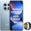 XIAOMI REDMI Note 15 4G Smartphone 8+256GB, Schermo AMOLED FHD+ 6,77, MediaTek Helio G100-Ultra, fotocamera da 108MP, batteria da 6000 mAh, blu ghiacciaio, incluso Smart Watch