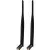 Futheda 2 Pezzi Antenna WiFi Bi-Banda 2.4GHz 5GHz 5.8GHz 6dBi MIMO RP-SMA Maschio Omnidirezionale per Telecamera di Sicurezza IP Telecamera di Retromarcia FPV Router WiFi Scheda PCIE Rete Senza Fili