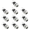 Create idea 10 Connettori Femmina Per Presa Di Alimentazione CC Da 5,5 Mm X 2,5 Mm 3 Pin Montaggio Su Telaio Per Alimentatore CCTV Da 12 V