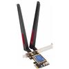 Generic Scheda WiFi 7260AC Scheda WiFi PCIe X1 da 1200 Mbps, Adattatore di Rete Wireless PCIe X1 con Doppia Antenna 10dBi per PC, 4.0, Compatibile con 7 8 10
