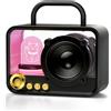 Ykall Cassa Bluetooth Potente Portatile con Luci RGB, Mini Altoparlante Senza Fili con Audio Stereo e Bassi Profondi e Nitidi, Design Compatto per Casa, Ufficio ed Esterno (Nero)