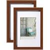 walther design Stockholm EA030ND - Cornice portafoto in legno, 20 x 30 cm, confezione da 2, noce