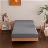 Sonive Federa con Angoli 90x200cm, Fondo 30cm, Certificata OEKO-TEX Grigio | Morbido, Traspirante e Lavabile in Lavatrice
