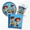 PROKOS S.A. - DECORATA PARTY Procos Set Stoviglie Toy Story per 8 Persone, Kit Festa Compleanno, 8 Piatti 23 cm, 20 Tovaglioli 33×33 cm, 8 Bicchieri 200 ml (36 Pezzi)