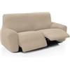 FAVERTI® Copridivano elasticizzato per divano relax con piedi insieme, reclinabile a due posti, da 135 a 210 cm, modello Reale, beige, copridivano pieghevole, protezione di qualità, tessuto jacquard