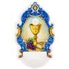 SHALOM - Magnete Effetto Maiolica - Ricordo Bomboniera Prima Comunione. Dimensioni 4,5x6,5 Cm