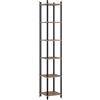 Vicco Libreria Bivio, Rovere dorato/antracite, 30 x 163.5 cm 6 ripiani, per riporre negli angoli e facile montaggio a parete