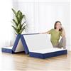 Doubleslee Materasso Pieghevole 60x190x10cm | Mousse 4D ad Alta Densità Adattiva | Materasso Pieghevole per 1 Persona | per Letto di Appoggio, Auto, Campeggio e Ospiti | Comfort Ottimale |