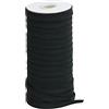 BOKFJBP Banda Elastica da 10 mm, 50 Metri di Bande Elastiche per Il Cucito e la casa, Tessuti Artigianali Fai da Te per Cucire Banda Elastica Nera
