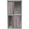 VDD Armadio portaoggetti per dischi in vinile LCD - 2 scomparti - cemento grigio