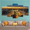QYYAMDEQ Stampe Da Parete Moderne 5 Pannelli Canvas Quadri Buenos Aires Skyline di notte Argentina Quadri Moderni Soggiorno Grandi Poster 5 Pannelli Per Arredare Casa Regalo