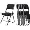 Chleby 6pcs Sedie Pieghevoli Imbottita in Pelle, Sedia Pieghevole Salvaspazio | Robusta Struttura in Metallo, Sedia da Pranzo Pieghevole per Giardino, Esterno, Campeggio, Balcone, Interni, Ufficio,nero
