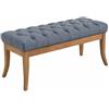 CLP Panca Design Chesterfield Ramses In Stoffa I Panchina Ingresso Capitonné Telaio Legno Chiaro I Panchina Fondo Letto Capitonné, Colore:grigio scuro, Dimensione:100 cm