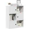 Generico Libreria Bianca 60x24x76,5 cm in Legno Multistrato,Mobili,Scaffalature,Librerie-860382