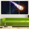 QYYAMDEQ Set Quadri Da Parete Con Cornice 3 Pannelli Canvas Quadri Cometa Asteroide Meteorite Galassia Cielo e Spazio Quadri Moderni Soggiorno Grandi 3 Pezzi Per Bagno Camera Letto Cucina Ufficio Decor