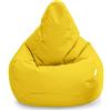 Loft 25 - Poltrona sacco da gaming, per soggiorno all'interno e all'esterno, resistente all'acqua, design ergonomico per offrire supporto al corpo, durevole e confortevole (poltrona sacco, giallo)