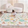 SUPERBE BEBE Tappeto Gioco Bambini Pieghevole 180x200x1.5cm Palestrina Neonato Montessori Reversibile Non Tossico E Impermeabile In Schiuma Per Bimbi. Palestra Neonati - Tappeto Tummy Time Neonati - Regalo Bambino