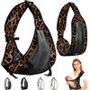 AUNGCSHE Fascia Neonato, Fascia Porta Bebe Regolabile, Marsupio Neonato 0-36 Mesi, Adatto dai Neonati ai Bambini Piccoli, Capacità di Carico Massima di 20 Kg (Marrone - Stampa leopardata)