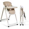 MS BabyWorld - Seggiolone Pappa Evolutivo Tasty | 7 Posizioni di Altezza e 3 di Reclinazione | Vassoio Estraibile e Poggiapiedi Regolabile | Portatile, Pieghevole, Fino a 3 anni