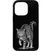 Prowling Feline Graphics Custodia per iPhone 13 Pro Watchful Feline Art Verde Brillante