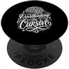 Introvert Mental Health Brain Designs Pensiero eccessivo di ansia pensare troppo in corsivo PopSockets PopGrip Adesivo