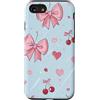 Coquette Aesthetic Gifts Custodia per iPhone SE (2020) / 7/8 Fiocco Rosa Coquette Nastro Ditsy Soft