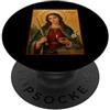 Icona di Santa Dinfna Elegante icona cattolica di Santa Dinfna PopSockets PopGrip Adesivo