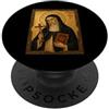 Icona di Santa Caterina da Bologna Elegante Icona Cattolica di Santa Caterina da Bologna PopSockets PopGrip Adesivo
