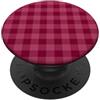 Preposh Borgogna Gingham Preppy Estetica Girly Moda Trendy PopSockets PopGrip Adesivo