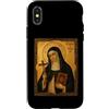 Icona di Santa Caterina da Bologna Custodia per iPhone X/XS Elegante Icona Cattolica di Santa Caterina da Bologna