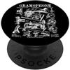 Grandio Design Vintage Patent Drawing Gi Grammofono Vinile Record Amante Musicista DJ Brevetto Vintage PopSockets PopGrip Adesivo