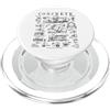 Grandio Design Vintage Patent Drawing Gi Brevetto vintage retrò della betoniera del camionista del calcestruzzo PopSockets PopGrip per MagSafe