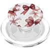 Coquette Aesthetic Ribbon Bow Gifts Nastro vintage con fiocco bordeaux PopSockets PopGrip per MagSafe