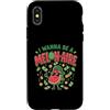 Cute Fruit Cartoon Joke for Food Lovers Custodia per iPhone X/XS Divertente cibo gioco di parole anguria melonaire amante dei soldi