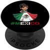 Azteca Heritage Patriotic Apparel Bandiera del Messico Messy Bun Girl Mexican Pride Roots PopSockets PopGrip Adesivo