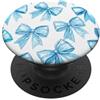 Coquette Aesthetic Blue Bow Gifts Nastro blu pastello Coquette Estetica PopSockets PopGrip Adesivo