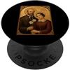 Icona dei Santi Luigi e Zelia Martin Elegante icona cattolica dei Santi Luigi e Zelia Martin PopSockets PopGrip Adesivo