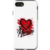Morocco Travel Heart Co Custodia per iPhone SE (2020) / 7/8 Bandiera a forma di cuore con scritta I Love Morocco, souvenir turistico