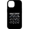 Ocean Life Marine Biology Whale Species Custodia per iPhone 14 Whale Expert - Gattera Beluga Narvalo, colore: Blu
