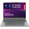Lenovo IdeaPad Slim 5i Notebook 16 IPS (1920x1200) Intel Core Ultra 9 185H, 32GB RAM DDR5, 1TB SSD, Tastiera retroilluminata, Windows 11 Home, Laptop Sottile per Lavoro, Studio e Multitasking